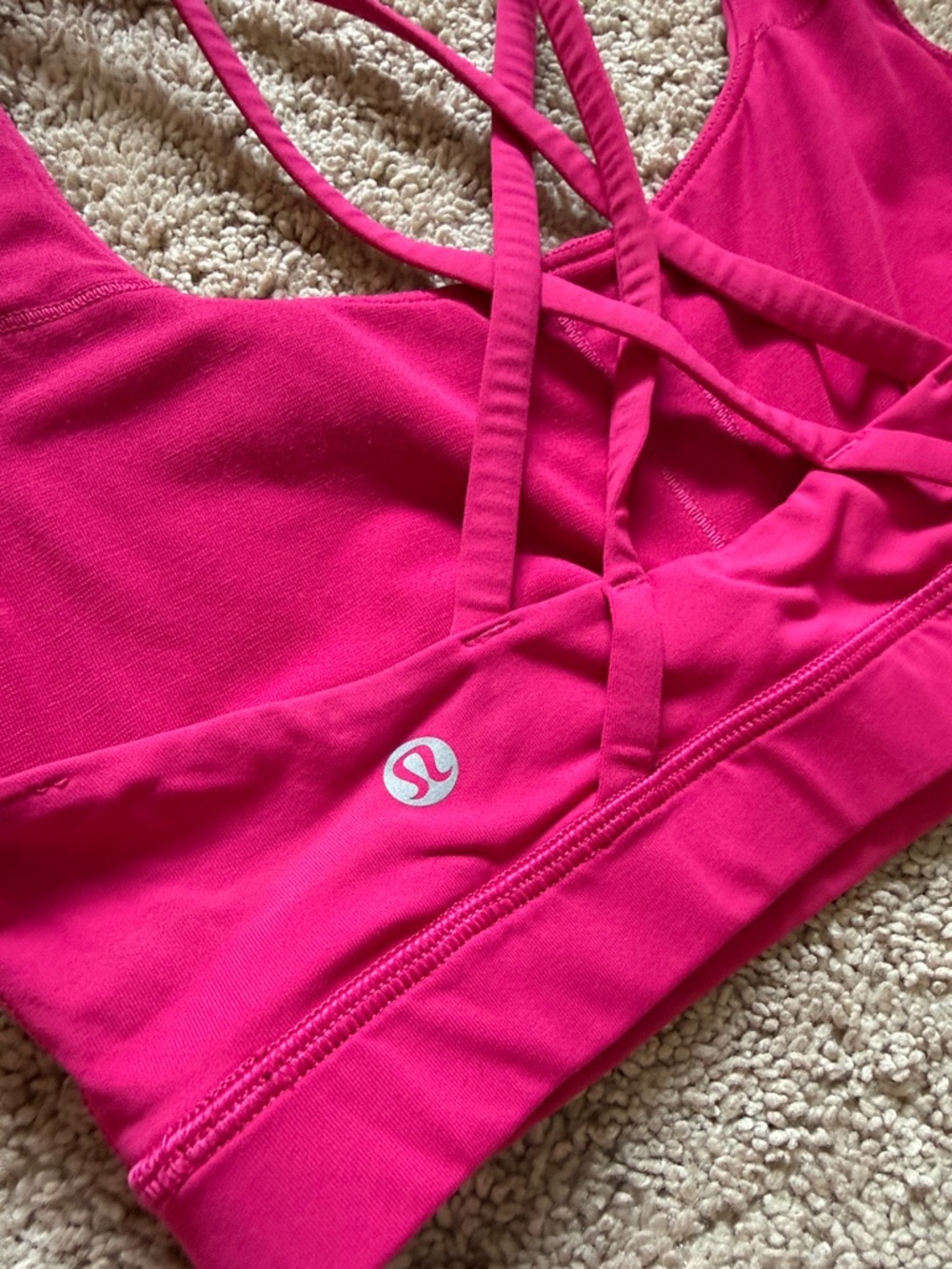 lululemon athletica size 6 Hot Pink Strappy Sports Bra